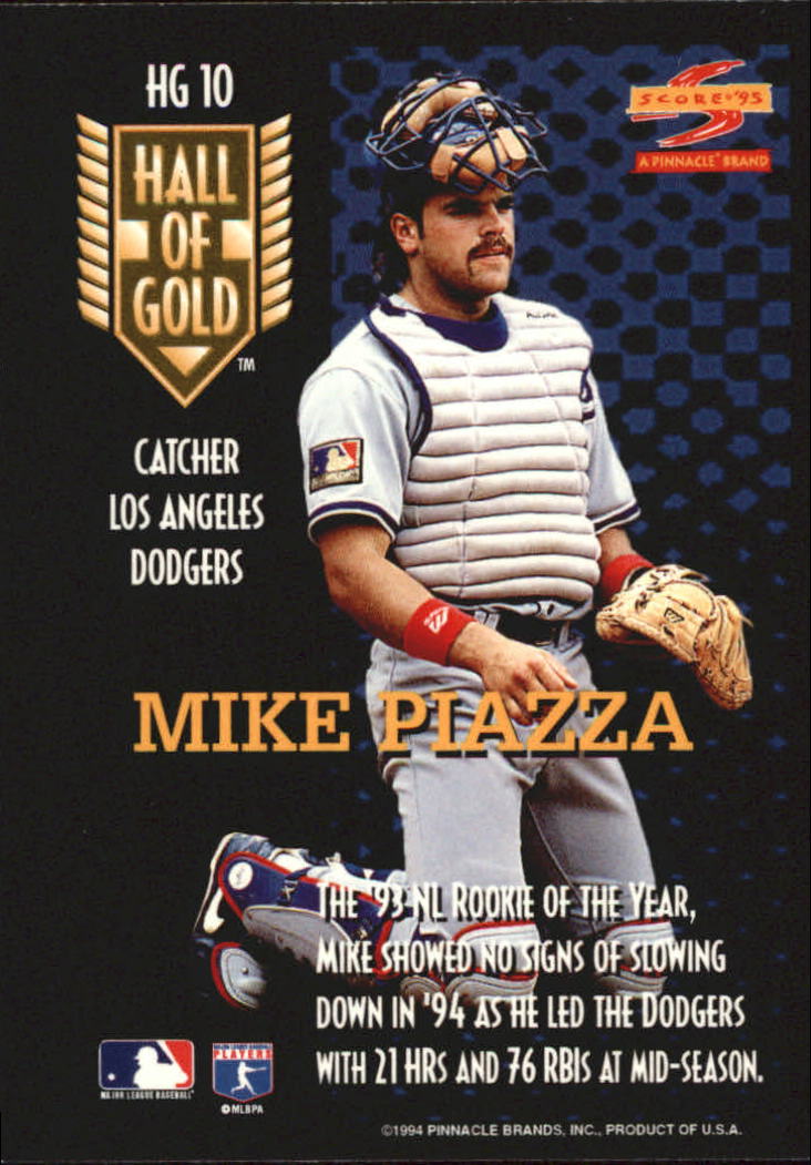 1995 Score Hall of Gold #HG10 Mike Piazza back image