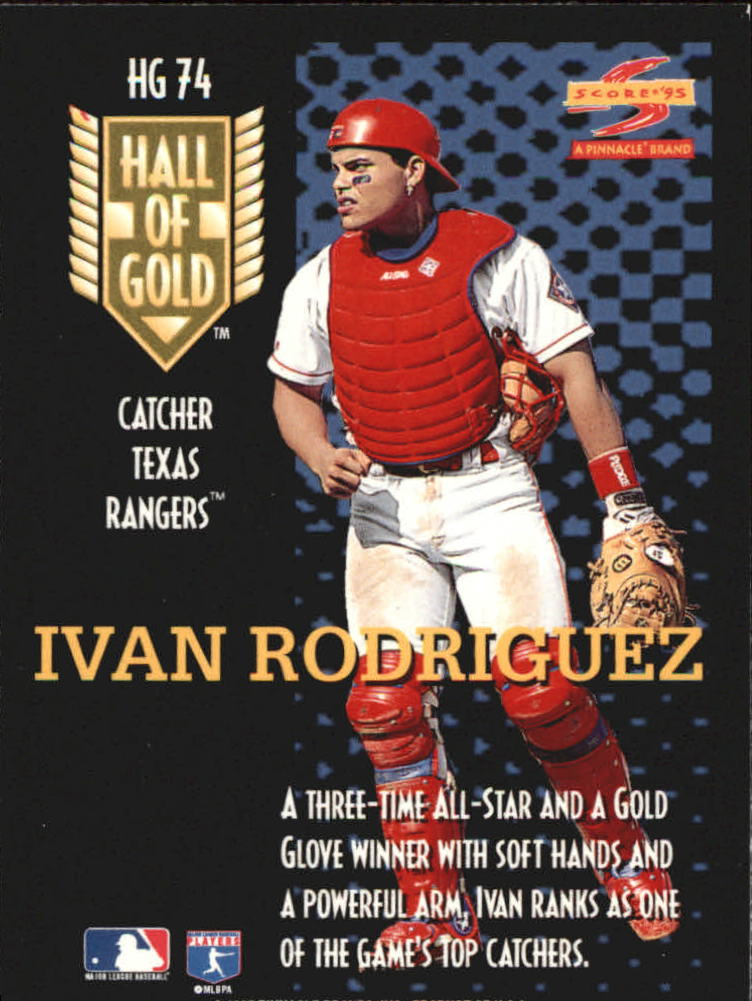 1995 Score Hall of Gold #HG74 Ivan Rodriguez back image