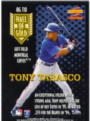 1995 Score Hall of Gold #HG110 Tony Tarasco back image