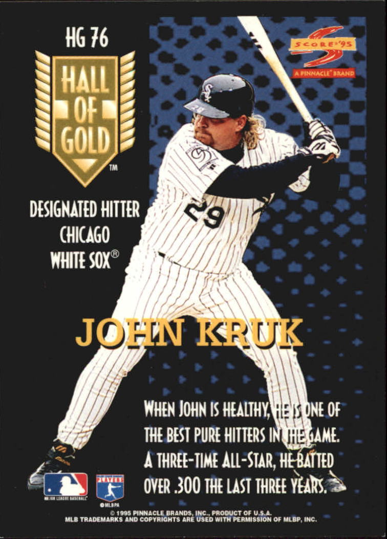 1995 Score Hall of Gold You Trade Em #HG76T John Kruk back image