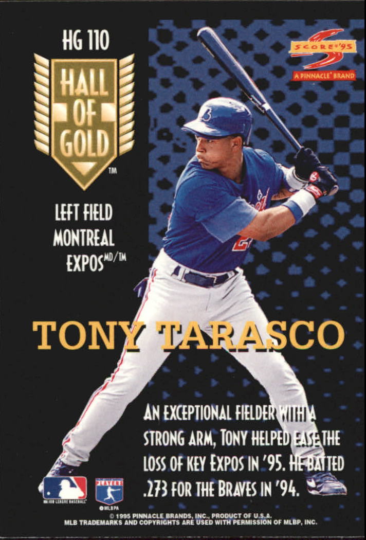 1995 Score Hall of Gold You Trade Em #HG110T Tony Tarasco back image
