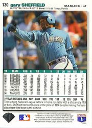 1995 Collector's Choice SE #130 Gary Sheffield back image