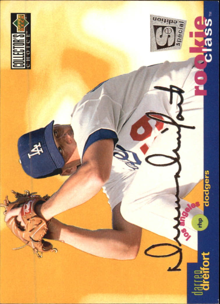 Darren Dreifort autographed baseball card (Los Angeles Dodgers