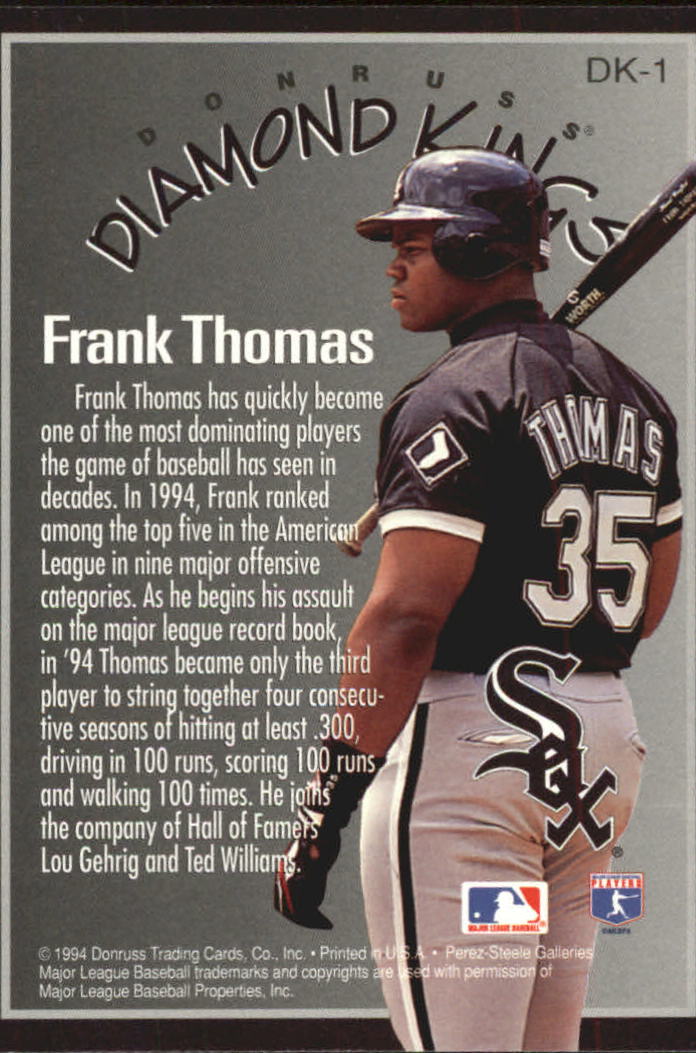  2023 Donruss #4 Frank Thomas Chicago White Sox Diamond