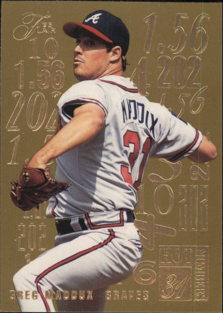 1995 Flair Hot Numbers #6 Greg Maddux