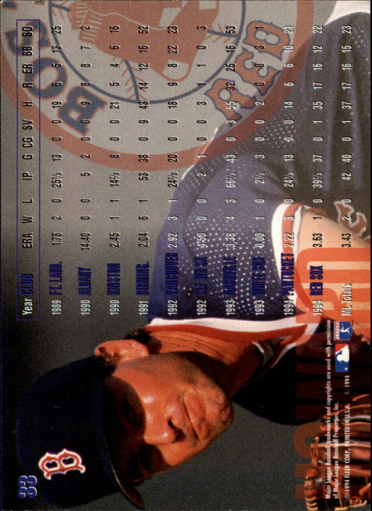 1995 Fleer #33 Chris Howard back image