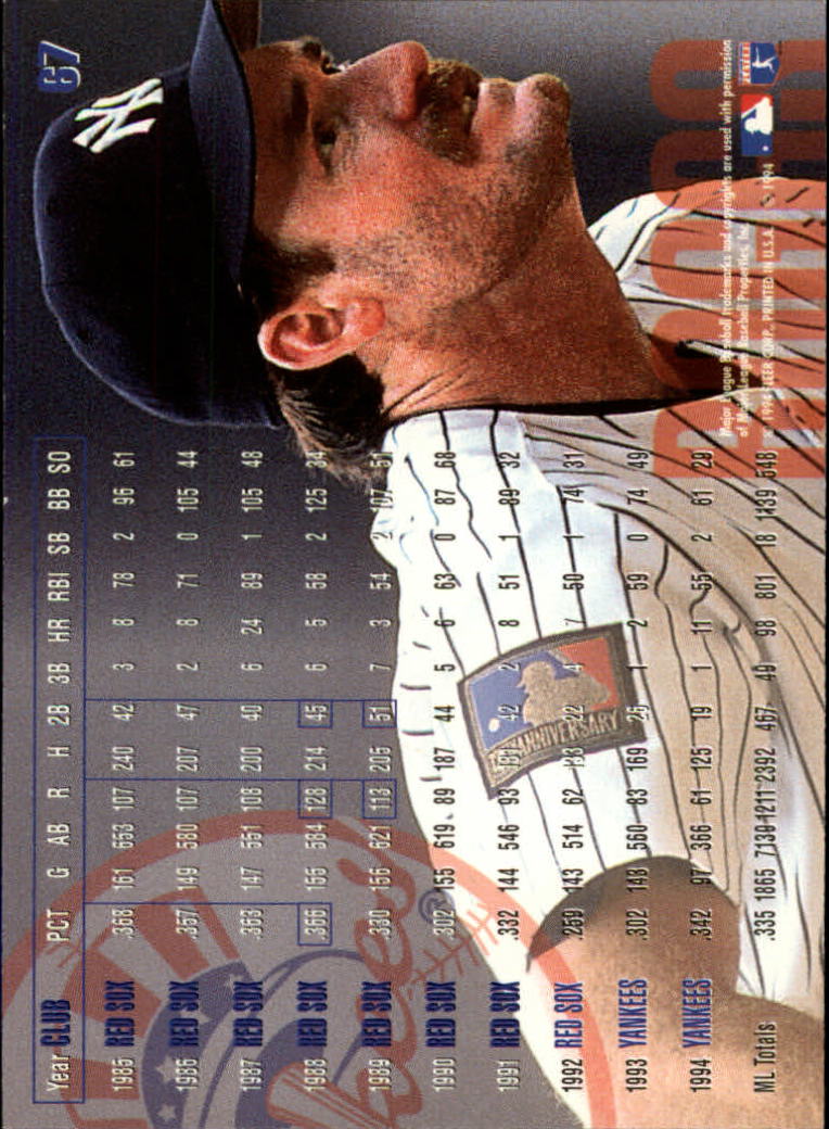 1995 Fleer Baseball "Main Set" Base Cards #1 to #200 - Picture 135 of 401
