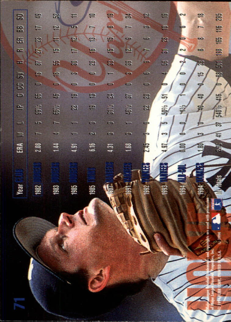 1995 Fleer #71 Steve Howe back image