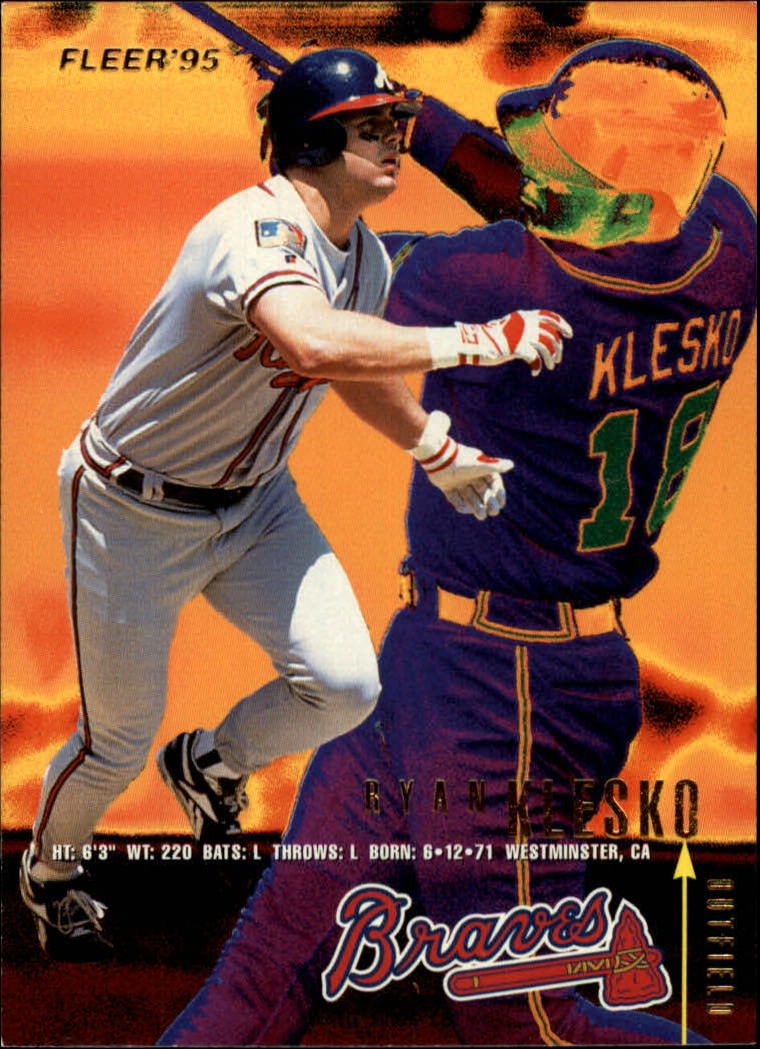 Ryan Klesko Signed 1995 Upper Deck Baseball Card - Atlanta Braves