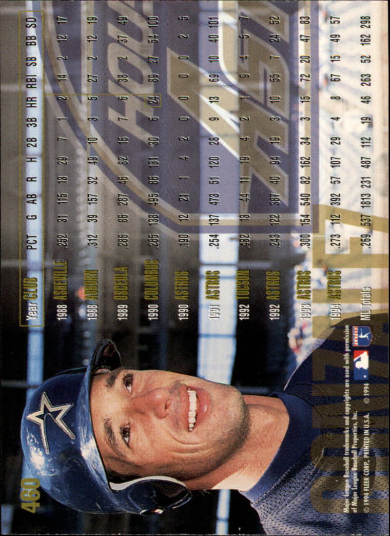 1995 Fleer #460 Luis Gonzalez back image