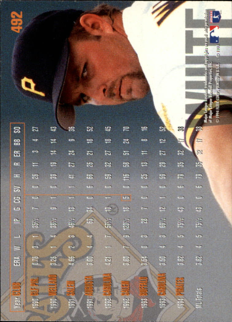 1995 Fleer #492 Rick White back image
