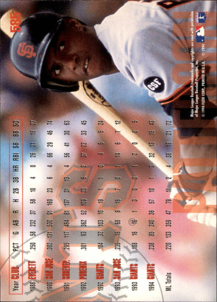 B2004- 1995 Fleer Baseball Cards 501-600 +Inserts -You Pick- 15+ FREE US SHIP - Picture 155 of 205