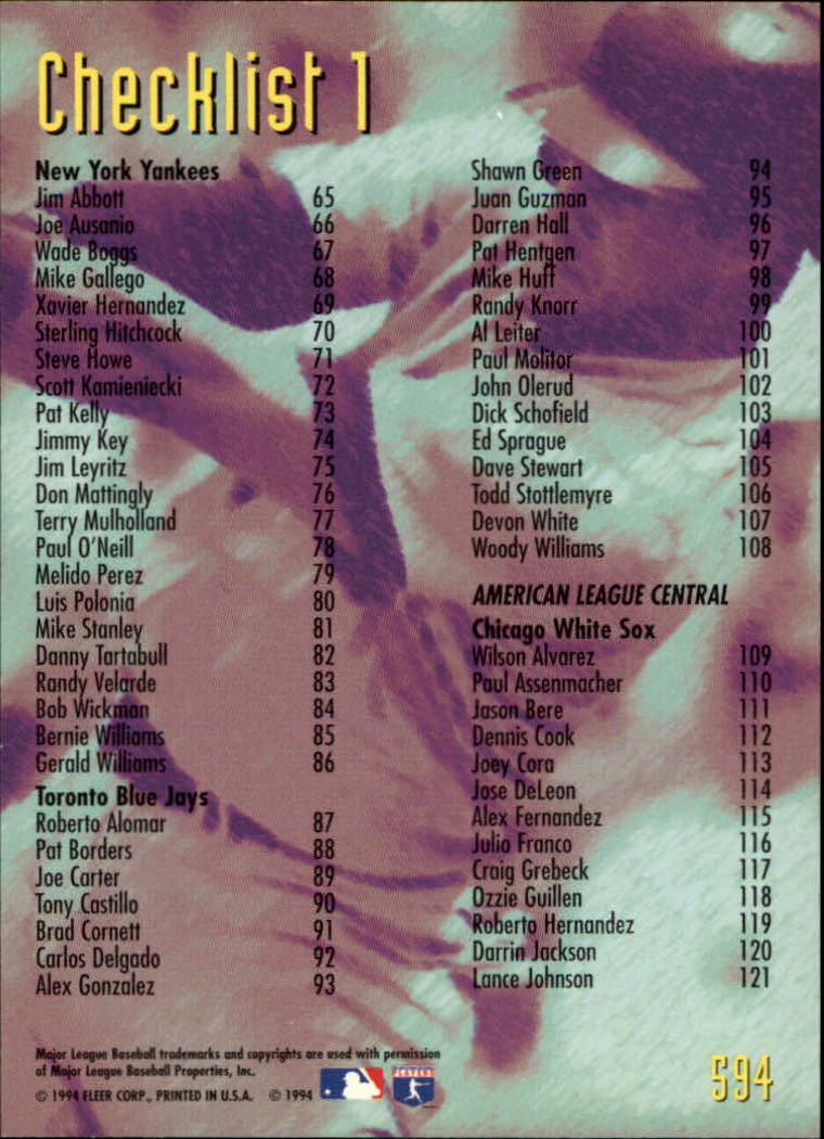 B2004- 1995 Fleer Baseball Cards 501-600 +Inserts -You Pick- 15+ FREE US SHIP - Picture 173 of 205