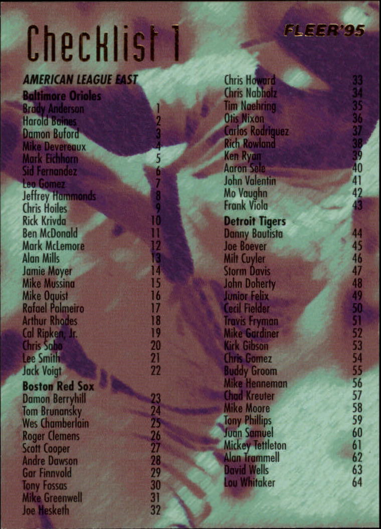 B2004- 1995 Fleer Baseball Cards 501-600 +Inserts -You Pick- 15+ FREE US SHIP - Picture 172 of 205