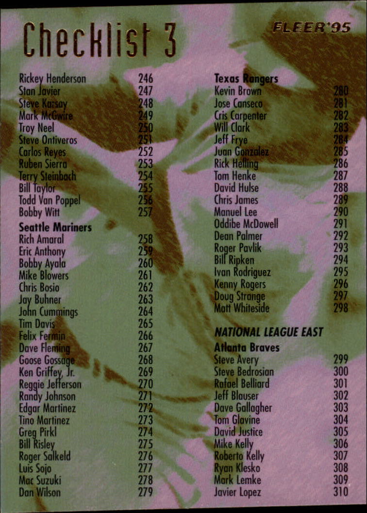 B2004- 1995 Fleer Baseball Cards 501-600 +Inserts -You Pick- 15+ FREE US SHIP - Picture 174 of 205