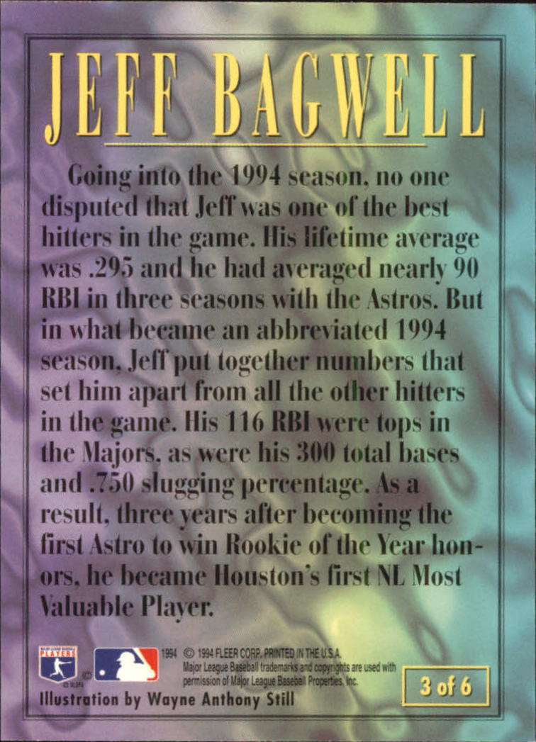 1995 Fleer Pro-Visions #3 Jeff Bagwell back image
