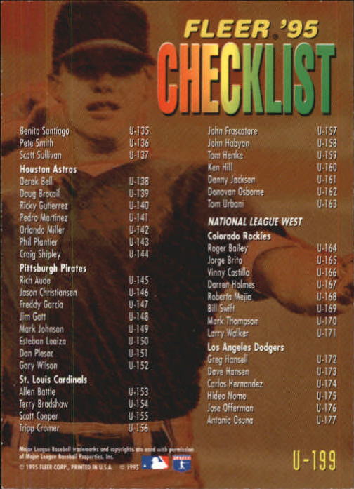 1995 Fleer Update Baseball "Main Set" Base Cards - Picture 393 of 395