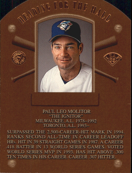 1995 Leaf Heading for the Hall #8 Paul Molitor