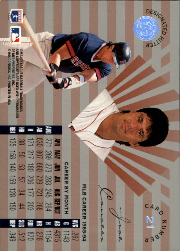 Jose Canseco cards (1987-2024) A's Yankees Rays Rangers Red Sox - You Choose - Picture 136 of 259