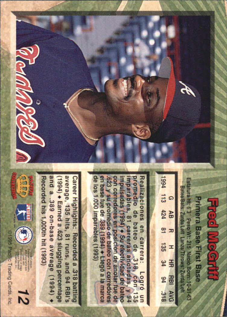 B1554- 1995 Pacific Baseball Cards 1-250 +Rookies -You Pick- 15+ FREE US SHIP - Picture 25 of 447