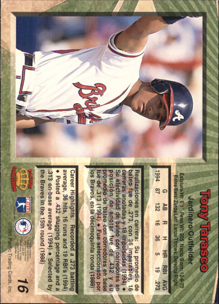 B1554- 1995 Pacific Baseball Cards 1-250 +Rookies -You Pick- 15+ FREE US SHIP - Picture 33 of 447