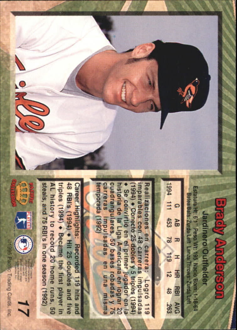 B1554- 1995 Pacific Baseball Cards 1-250 +Rookies -You Pick- 15+ FREE US SHIP - Picture 35 of 447