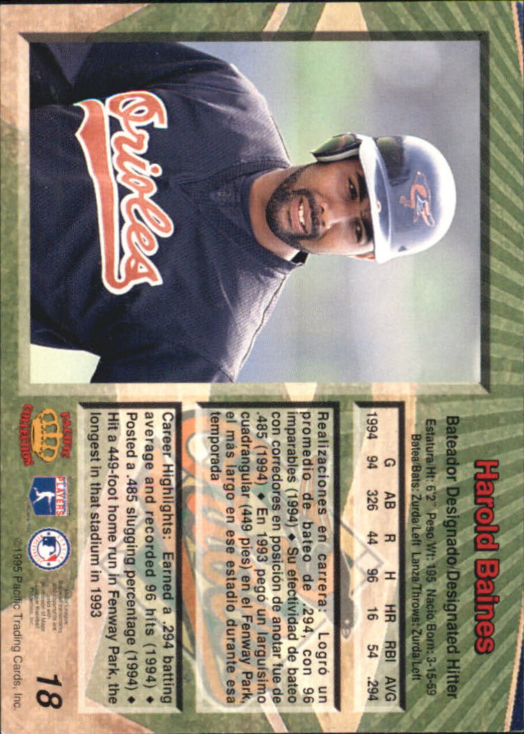 B1554- 1995 Pacific Baseball Cards 1-250 +Rookies -You Pick- 15+ FREE US SHIP - Picture 37 of 447