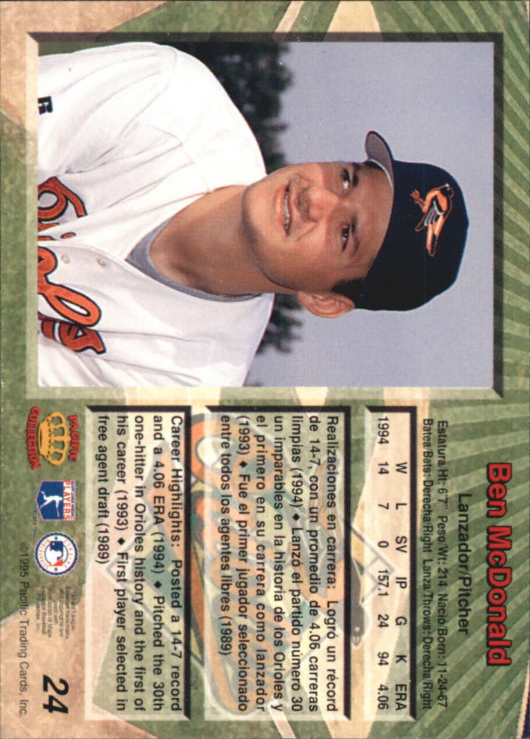 B1554- 1995 Pacific Baseball Cards 1-250 +Rookies -You Pick- 15+ FREE US SHIP - Picture 49 of 447