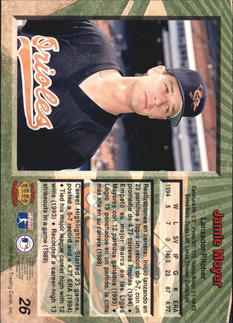 B1554- 1995 Pacific Baseball Cards 1-250 +Rookies -You Pick- 15+ FREE US SHIP - Picture 53 of 447