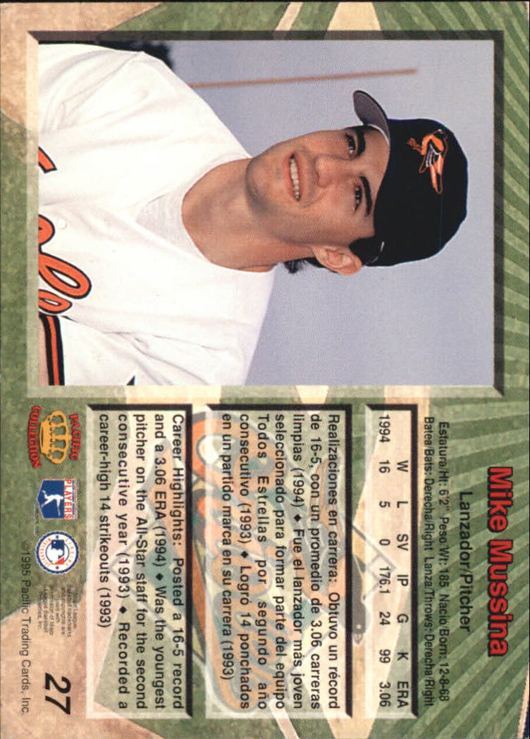 B1554- 1995 Pacific Baseball Cards 1-250 +Rookies -You Pick- 15+ FREE US SHIP - Picture 55 of 447