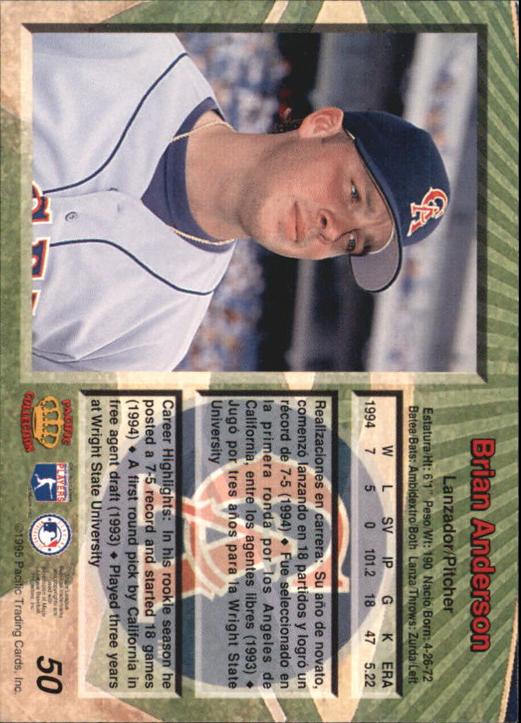 B1554- 1995 Pacific Baseball Cards 1-250 +Rookies -You Pick- 15+ FREE US SHIP - Picture 101 of 447