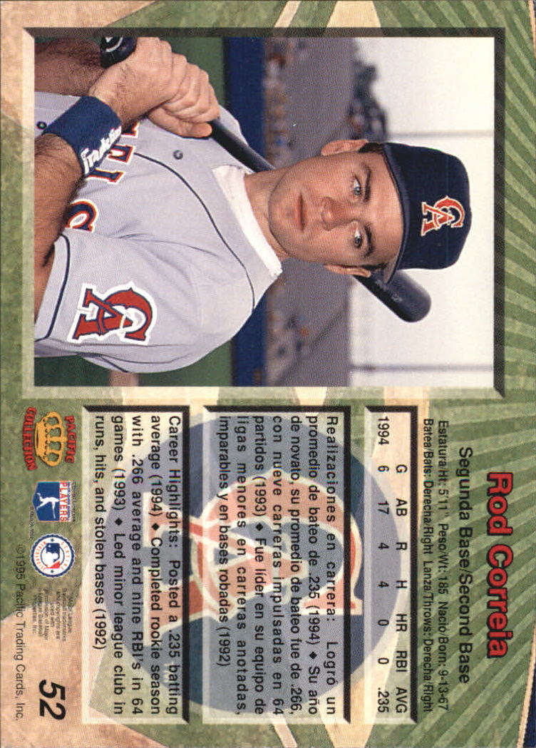 B1554- 1995 Pacific Baseball Cards 1-250 +Rookies -You Pick- 15+ FREE US SHIP - Picture 105 of 447