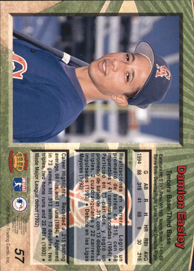 B1554- 1995 Pacific Baseball Cards 1-250 +Rookies -You Pick- 15+ FREE US SHIP - Picture 115 of 447