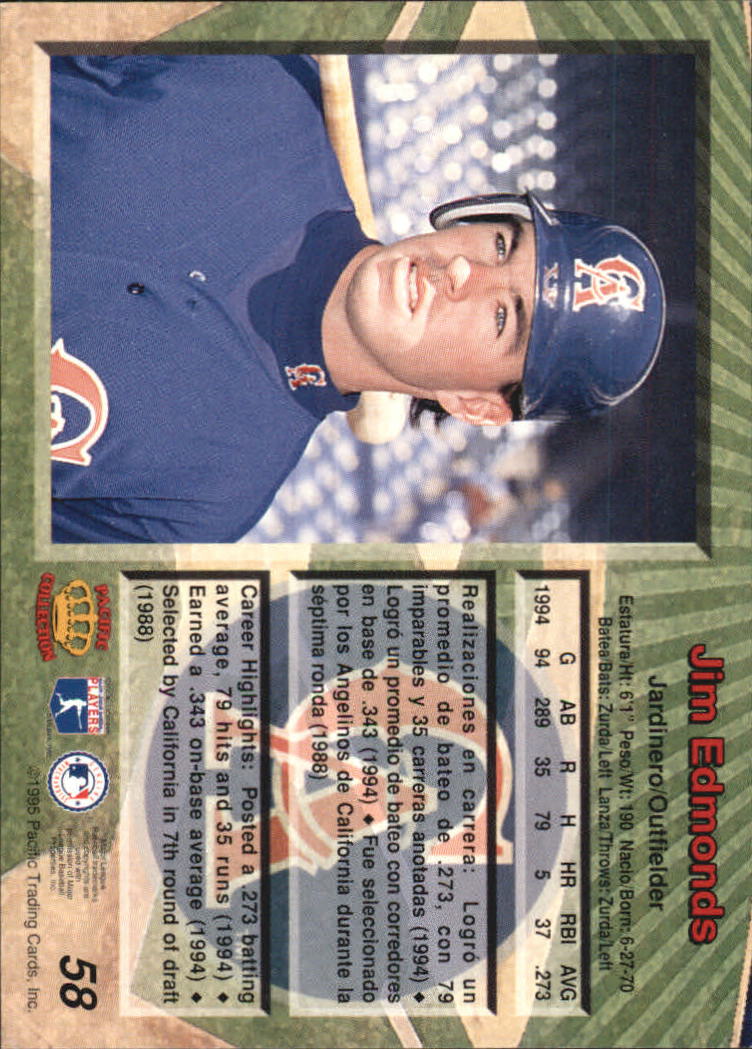 B1554- 1995 Pacific Baseball Cards 1-250 +Rookies -You Pick- 15+ FREE US SHIP - Picture 117 of 447