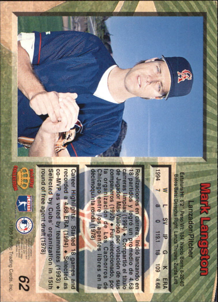 B1554- 1995 Pacific Baseball Cards 1-250 +Rookies -You Pick- 15+ FREE US SHIP - Picture 125 of 447