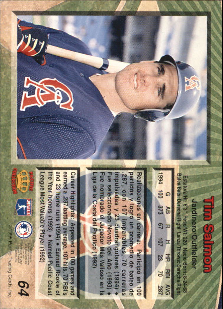 B1554- 1995 Pacific Baseball Cards 1-250 +Rookies -You Pick- 15+ FREE US SHIP - Picture 129 of 447