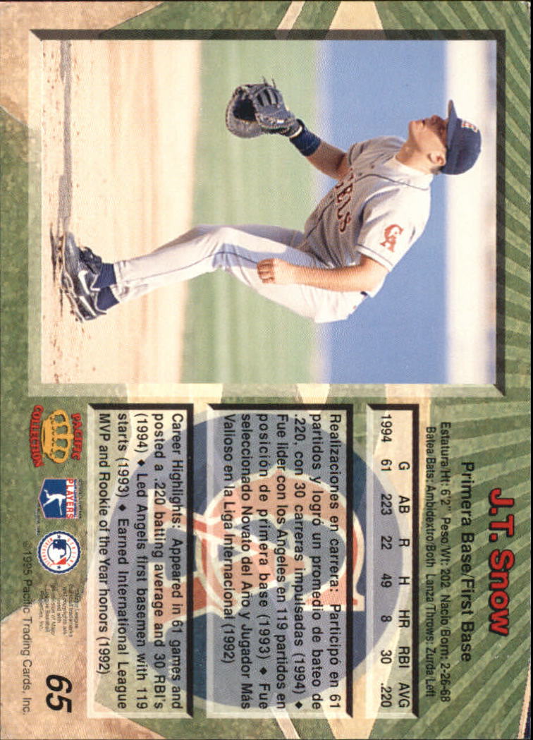 B1554- 1995 Pacific Baseball Cards 1-250 +Rookies -You Pick- 15+ FREE US SHIP - Picture 131 of 447