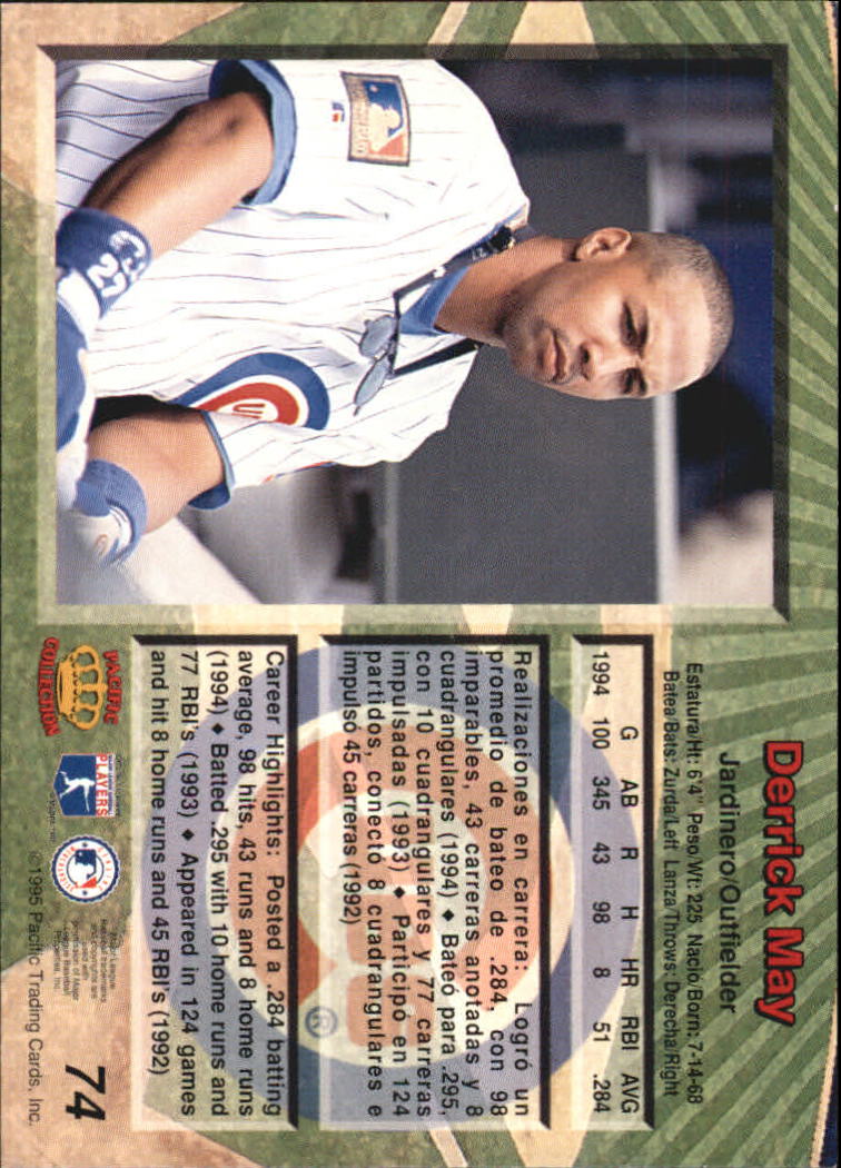 B1554- 1995 Pacific Baseball Cards 1-250 +Rookies -You Pick- 15+ FREE US SHIP - Picture 145 of 447