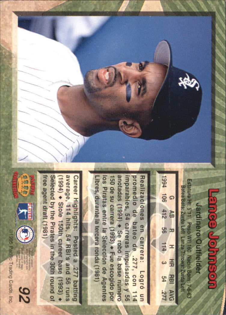 B1554- 1995 Pacific Baseball Cards 1-250 +Rookies -You Pick- 15+ FREE US SHIP - Picture 175 of 447