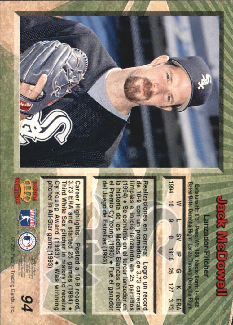 B1554- 1995 Pacific Baseball Cards 1-250 +Rookies -You Pick- 15+ FREE US SHIP - Picture 179 of 447