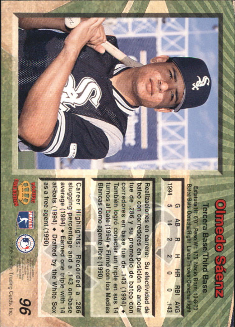 B1554- 1995 Pacific Baseball Cards 1-250 +Rookies -You Pick- 15+ FREE US SHIP - Picture 183 of 447