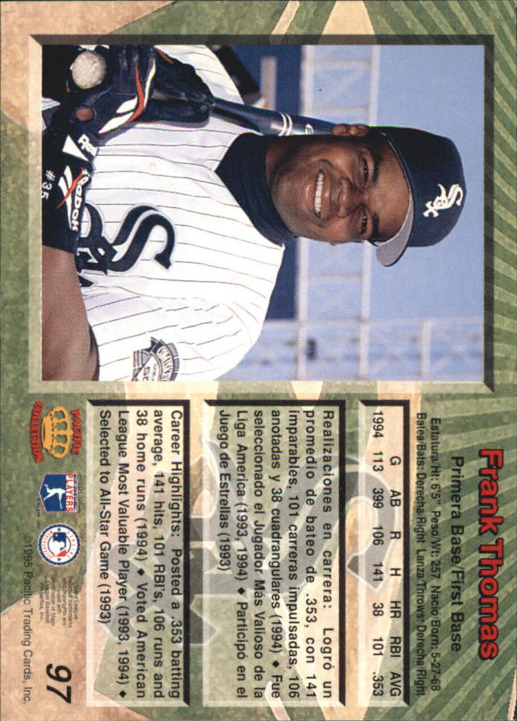 B1554- 1995 Pacific Baseball Cards 1-250 +Rookies -You Pick- 15+ FREE US SHIP - Picture 185 of 447