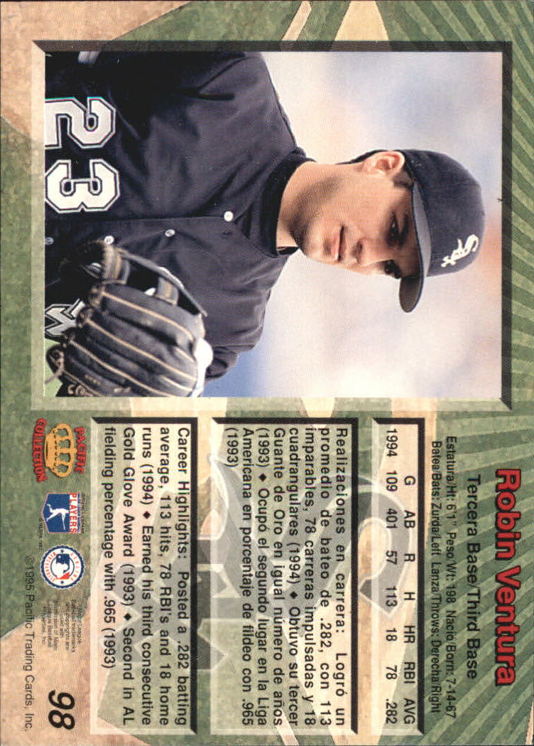 B1554- 1995 Pacific Baseball Cards 1-250 +Rookies -You Pick- 15+ FREE US SHIP - Picture 187 of 447