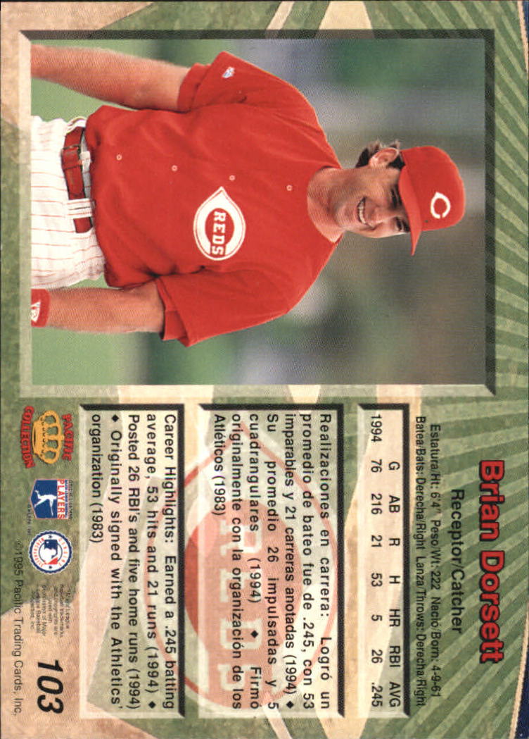 B1554- 1995 Pacific Baseball Cards 1-250 +Rookies -You Pick- 15+ FREE US SHIP - Picture 197 of 447