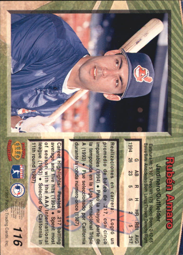 B1554- 1995 Pacific Baseball Cards 1-250 +Rookies -You Pick- 15+ FREE US SHIP - Picture 223 of 447