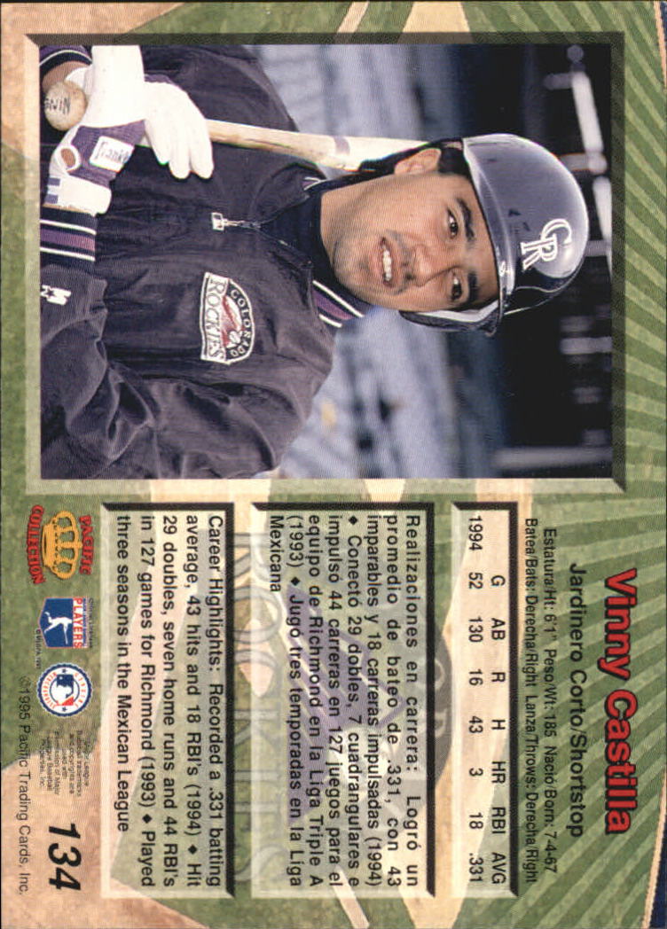 B1554- 1995 Pacific Baseball Cards 1-250 +Rookies -You Pick- 15+ FREE US SHIP - Picture 259 of 447