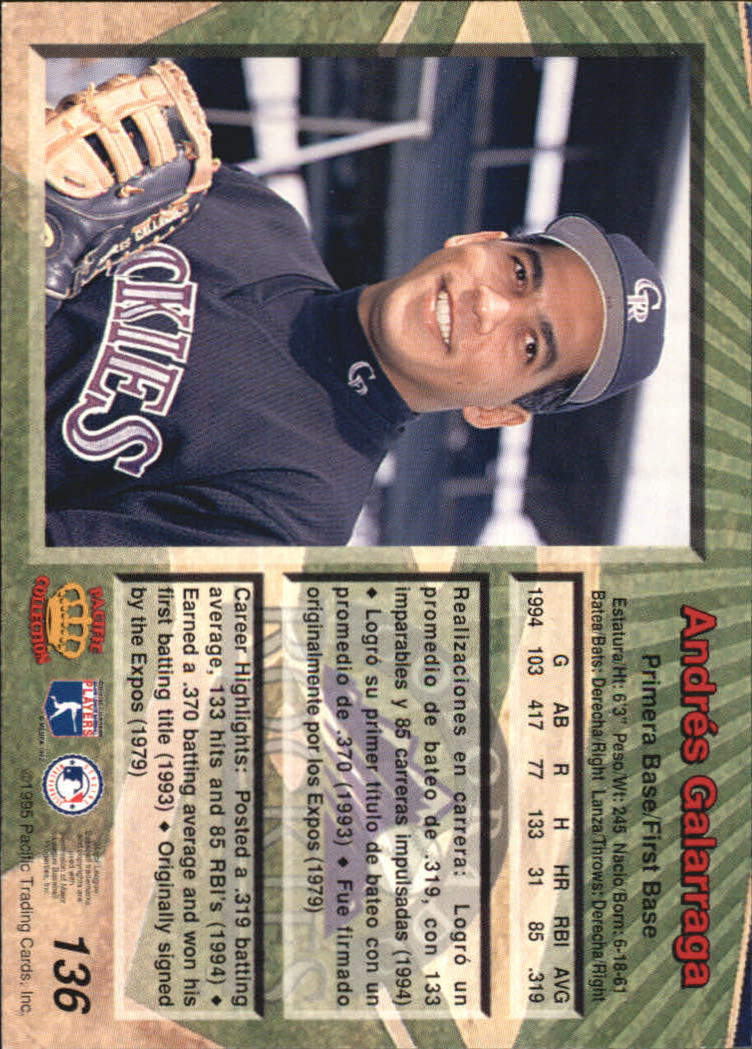 B1554- 1995 Pacific Baseball Cards 1-250 +Rookies -You Pick- 15+ FREE US SHIP - Picture 263 of 447