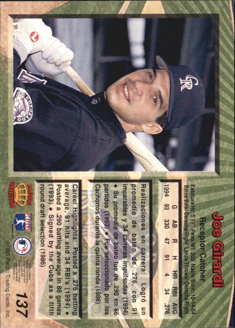 B1554- 1995 Pacific Baseball Cards 1-250 +Rookies -You Pick- 15+ FREE US SHIP - Picture 265 of 447