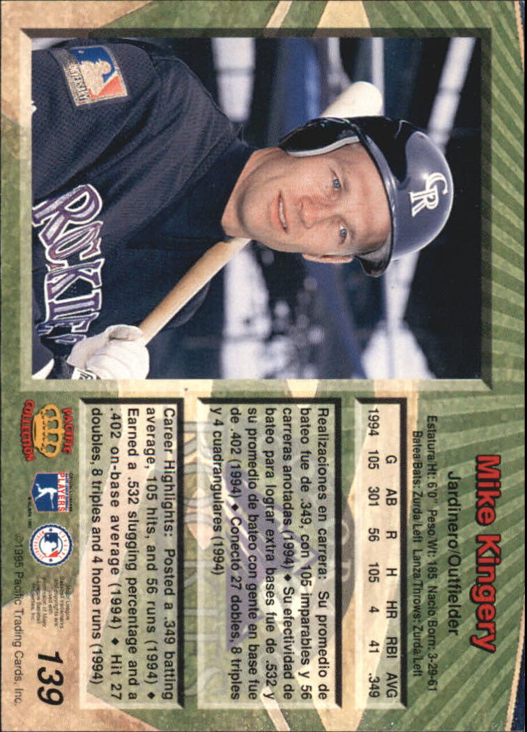 B1554- 1995 Pacific Baseball Cards 1-250 +Rookies -You Pick- 15+ FREE US SHIP - Picture 269 of 447