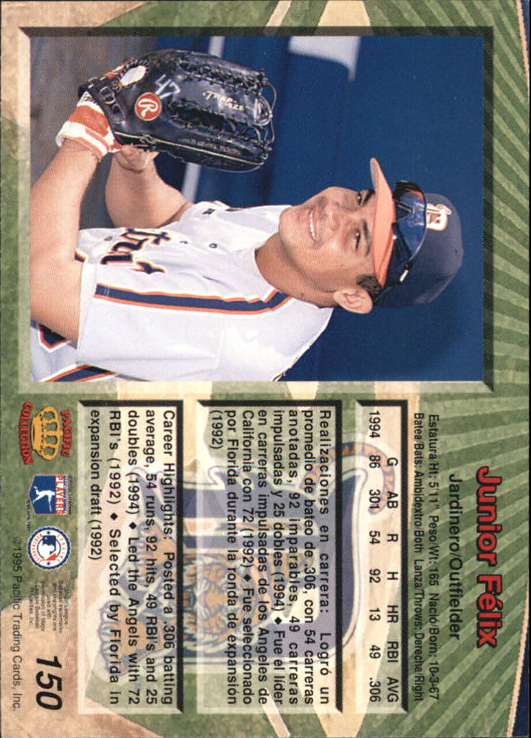 B1554- 1995 Pacific Baseball Cards 1-250 +Rookies -You Pick- 15+ FREE US SHIP - Picture 291 of 447